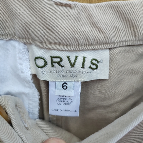 Ladies size 6 tan Orvis cotton shorts - Picture 3 of 6